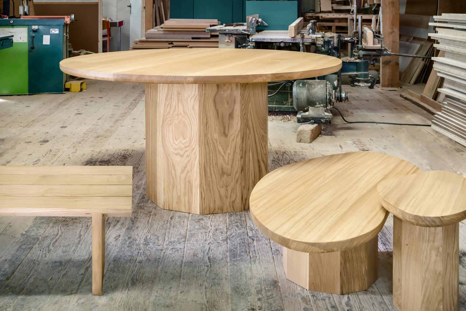 Macedonian Oak Dining Table by Daniel Nikolovski