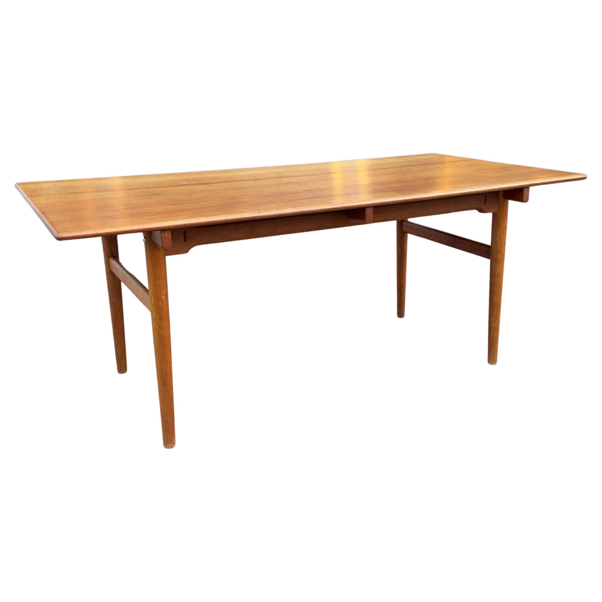 Oak Dining Table by Hans Wegner For Sale