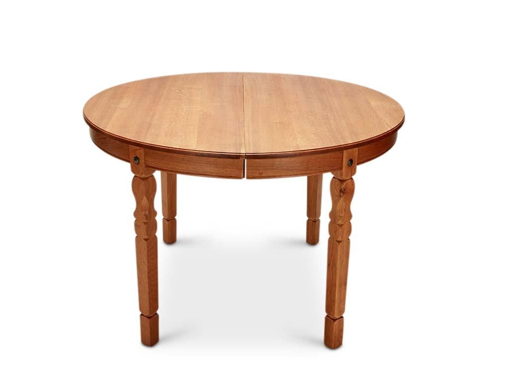 Danish Oak Dining Table by Henry Kjaernulf For Sale