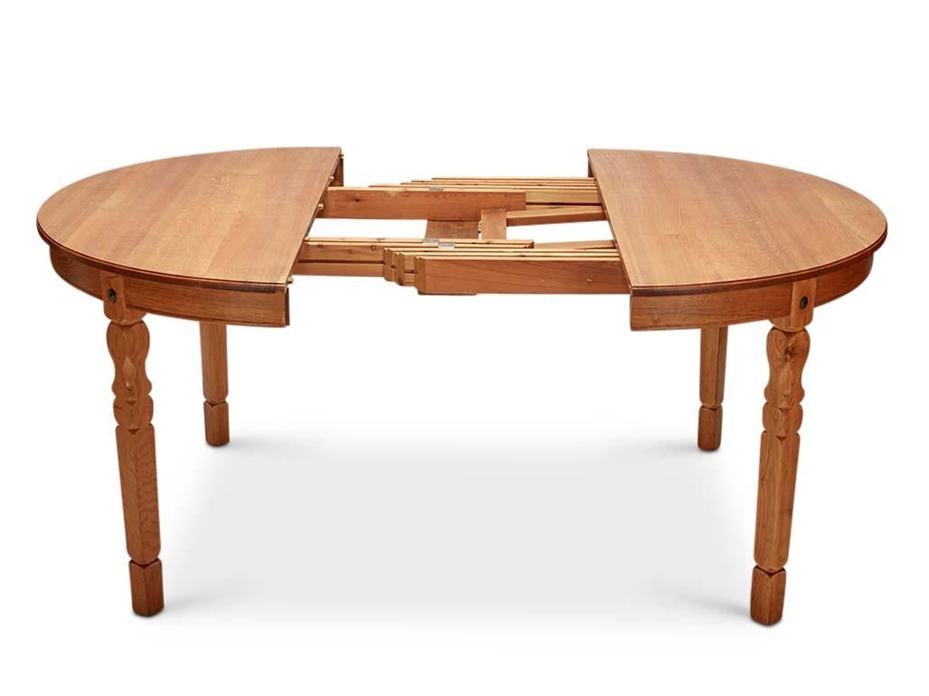 Oak Dining Table by Henry Kjaernulf In Excellent Condition For Sale In Los Angeles, CA