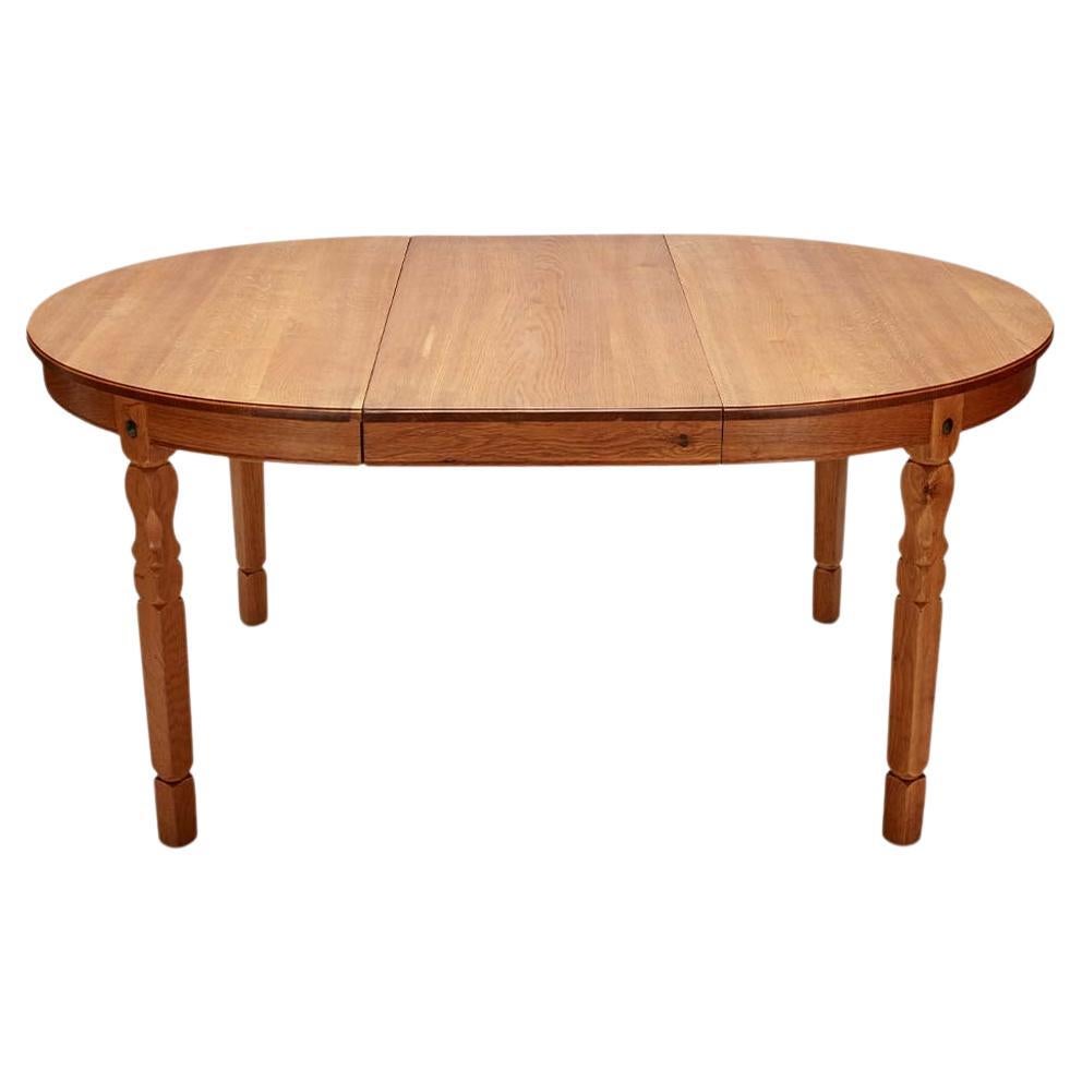 Oak Dining Table by Henry Kjaernulf For Sale