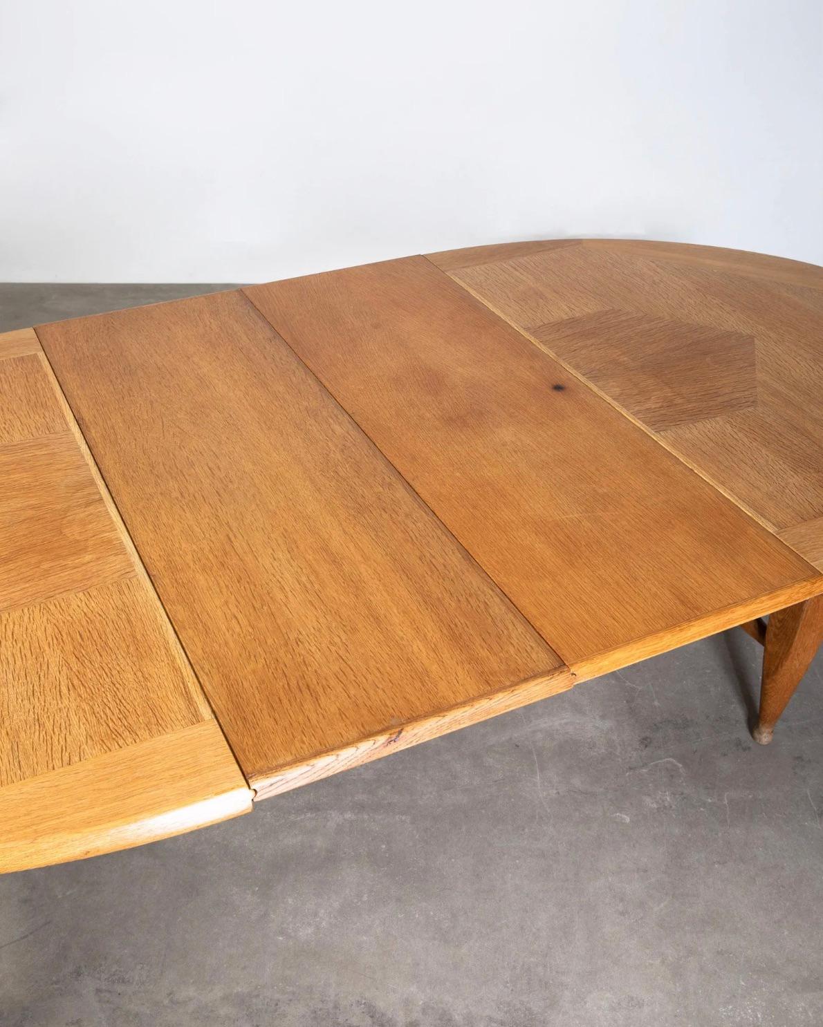 French Oak Dining Table by Robert Guillerme & Jacques Chambron for Votre Maison For Sale