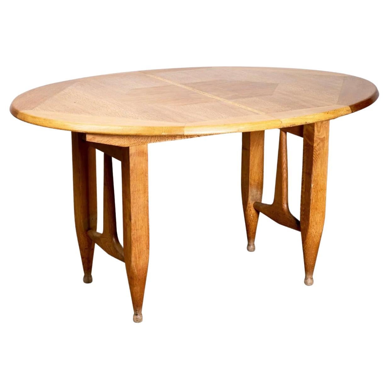 Oak Dining Table by Robert Guillerme & Jacques Chambron for Votre Maison For Sale