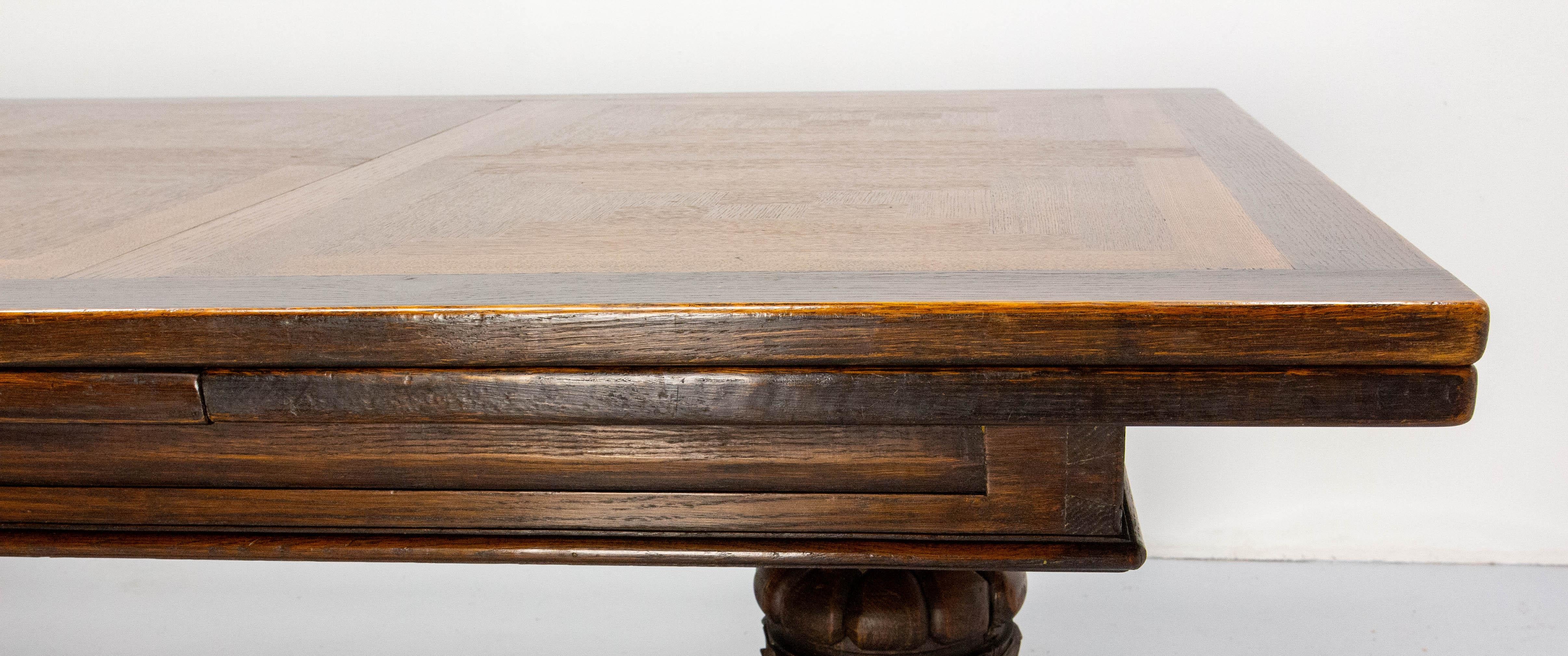 Esszimmertisch aus Eichenholz, ausziehbar, spanischer Renaissance-Stil, 20. Jahrhundert im Angebot 5