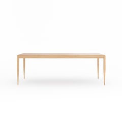 Oak dining table in mid-century modern style, oak kitchen table