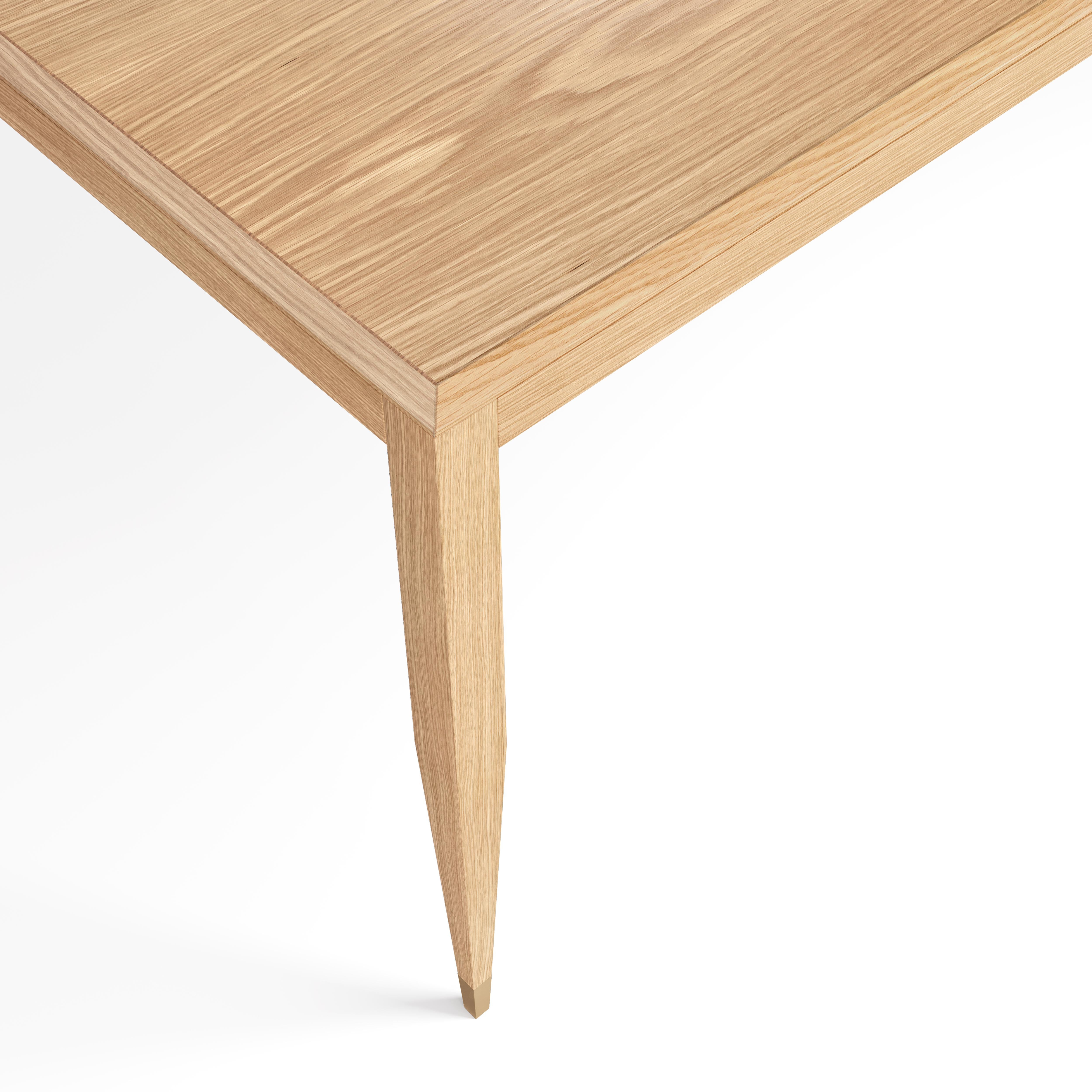 Mesa de comedor de roble de estilo moderno de mediados de siglo, mesa de cocina de roble Moderno de mediados de siglo en venta