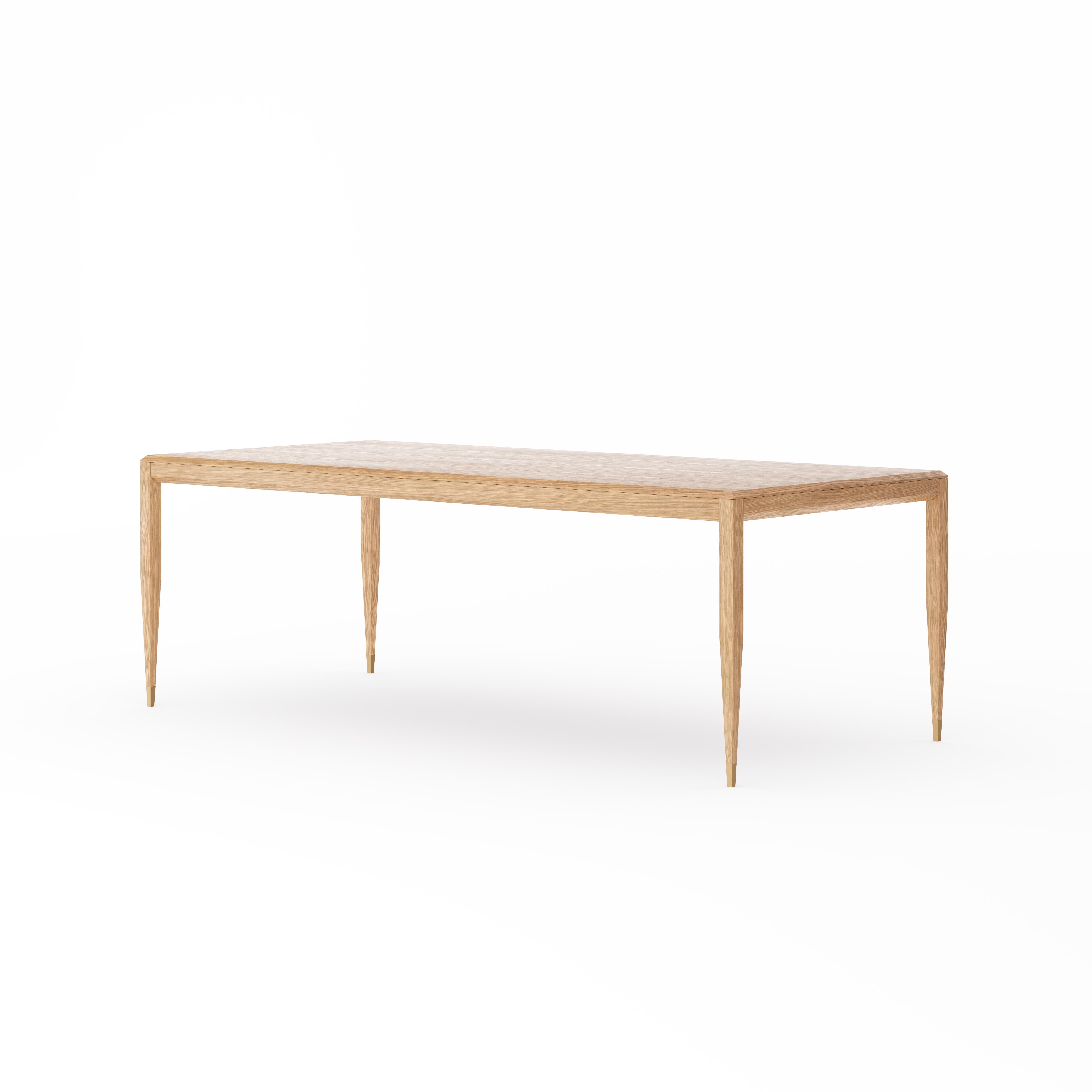Mesa de comedor de roble de estilo moderno de mediados de siglo, mesa de cocina de roble Polaco en venta