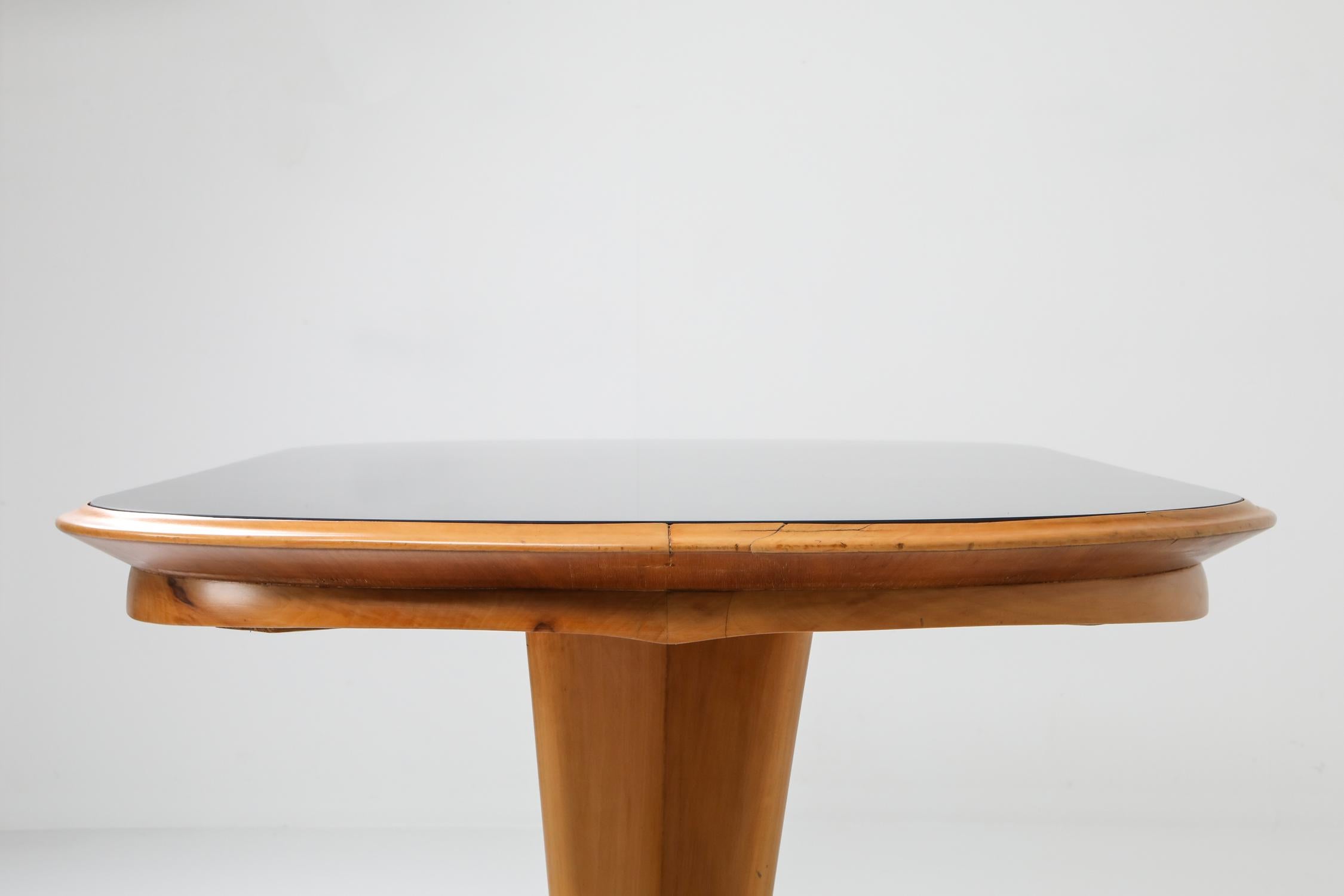 Late 20th Century Gio Ponti Style Oak Dining Table