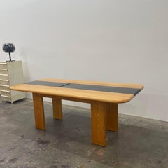 Oak Dining Table Styled After Silvio Coppola