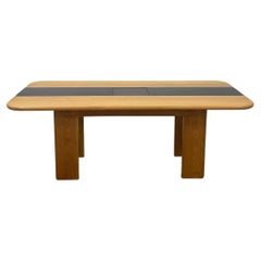 Vintage Oak Dining Table Styled After Silvio Coppola