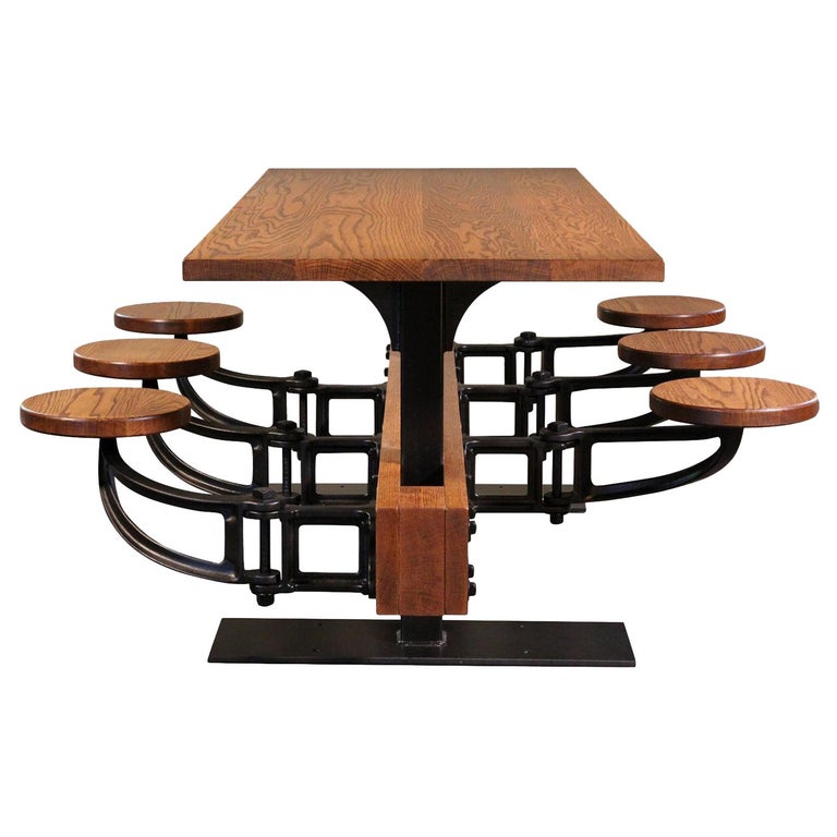 OAK Esstisch mit ausschwenkbaren Sitzen im Angebot bei 1stDibs Deutschland