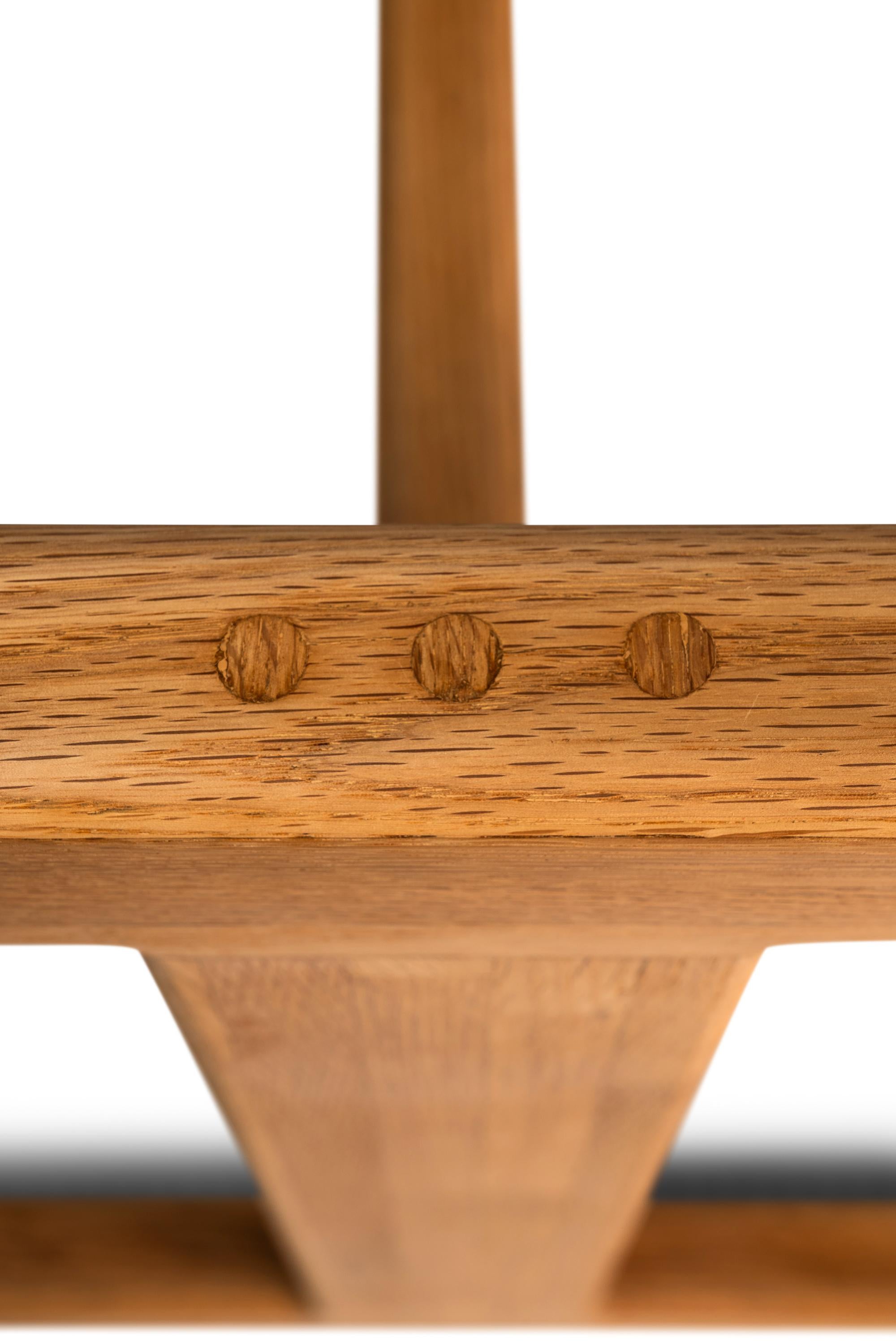 Tavolo da pranzo in Oak con piano in vetro alla maniera di Hans J. Wegner, Danimarca,  1970's in vendita 9