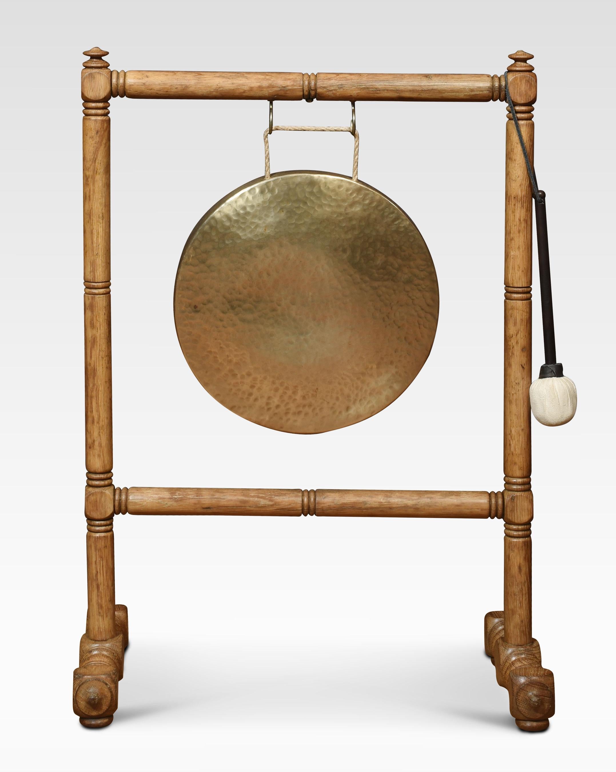 British Oak dinner gong For Sale