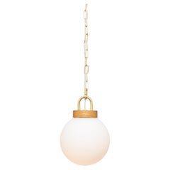 Oak Disc Pendant Globe Chain by Lights of London