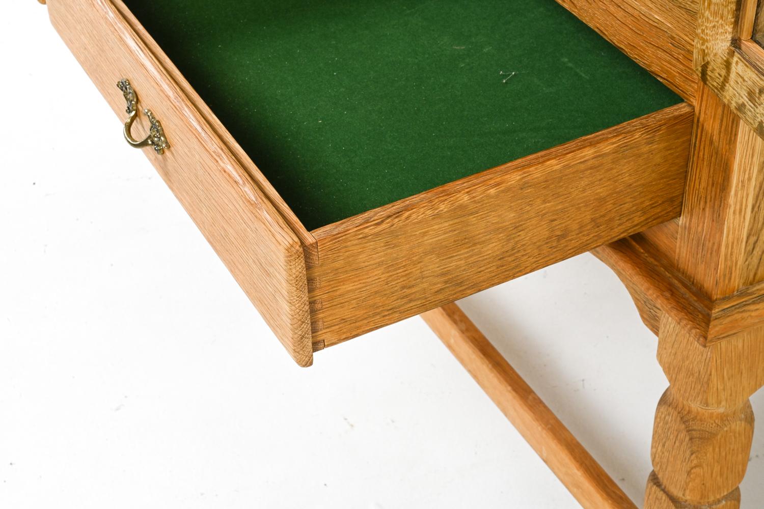 Oak Display Cabinet By Henry Kjærnulf, Denmark 1970s For Sale 1