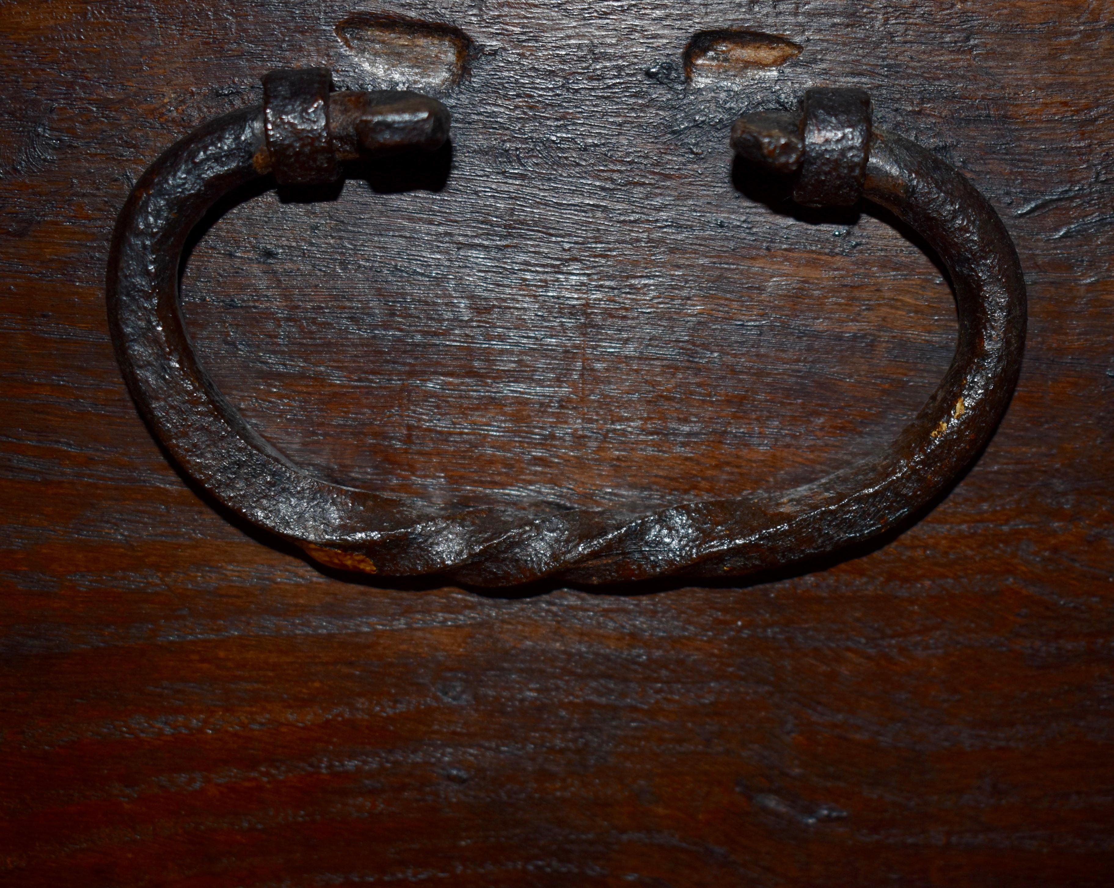 19th Century Oak Dome-Top Trunk, circa 1850