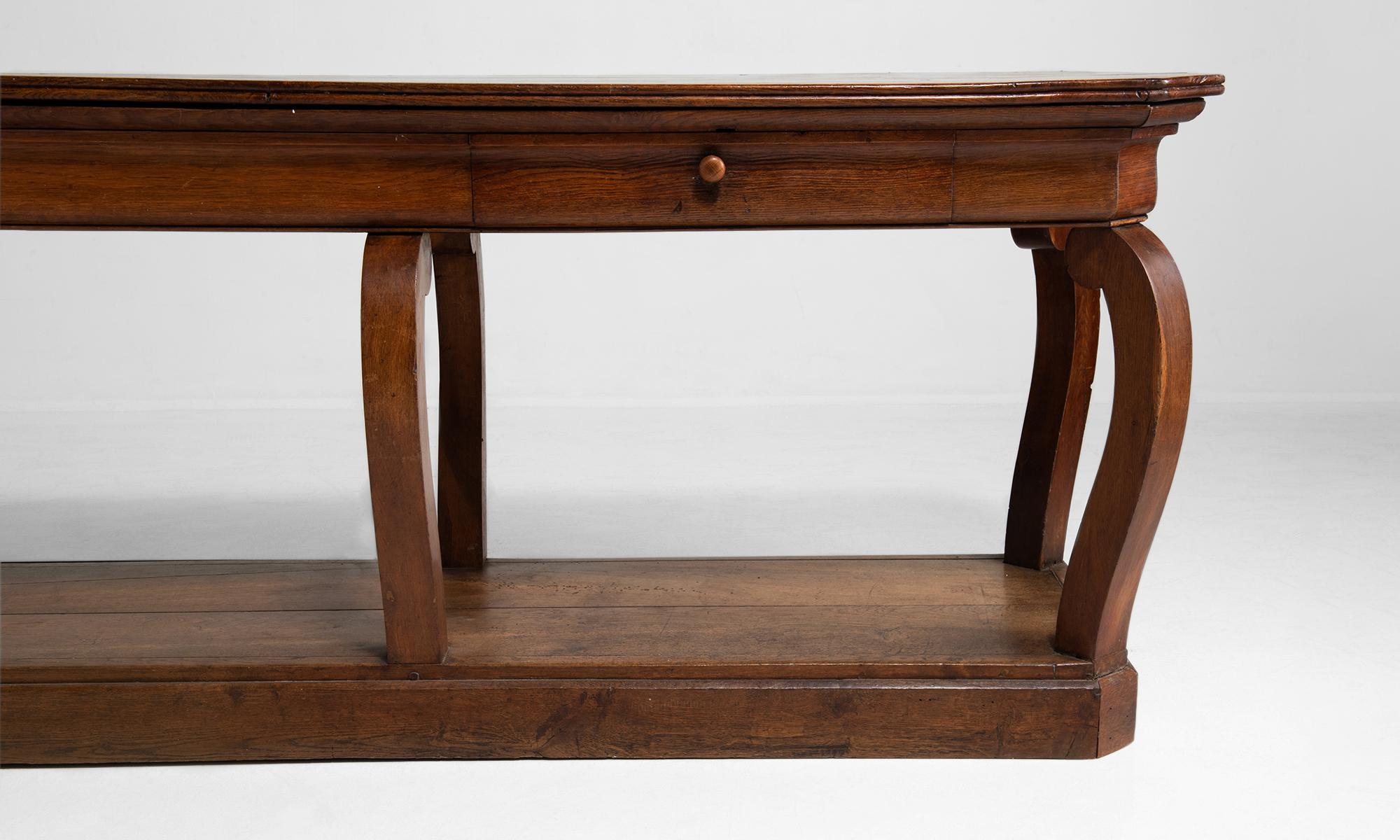 Oak Drapers Table, France, circa 1880 1