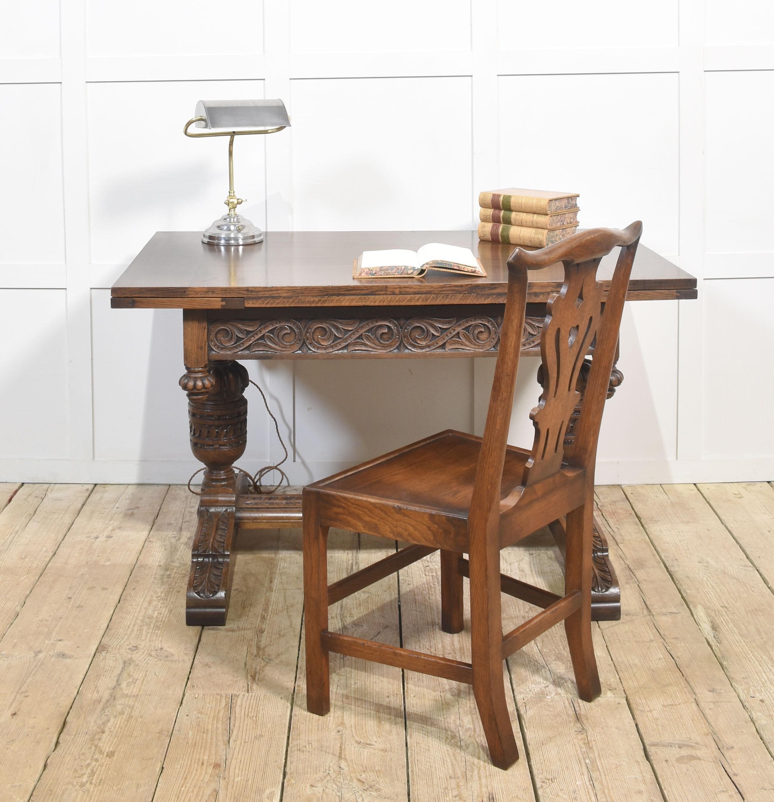 Mesa de refectorio de roble con cajones en venta 4