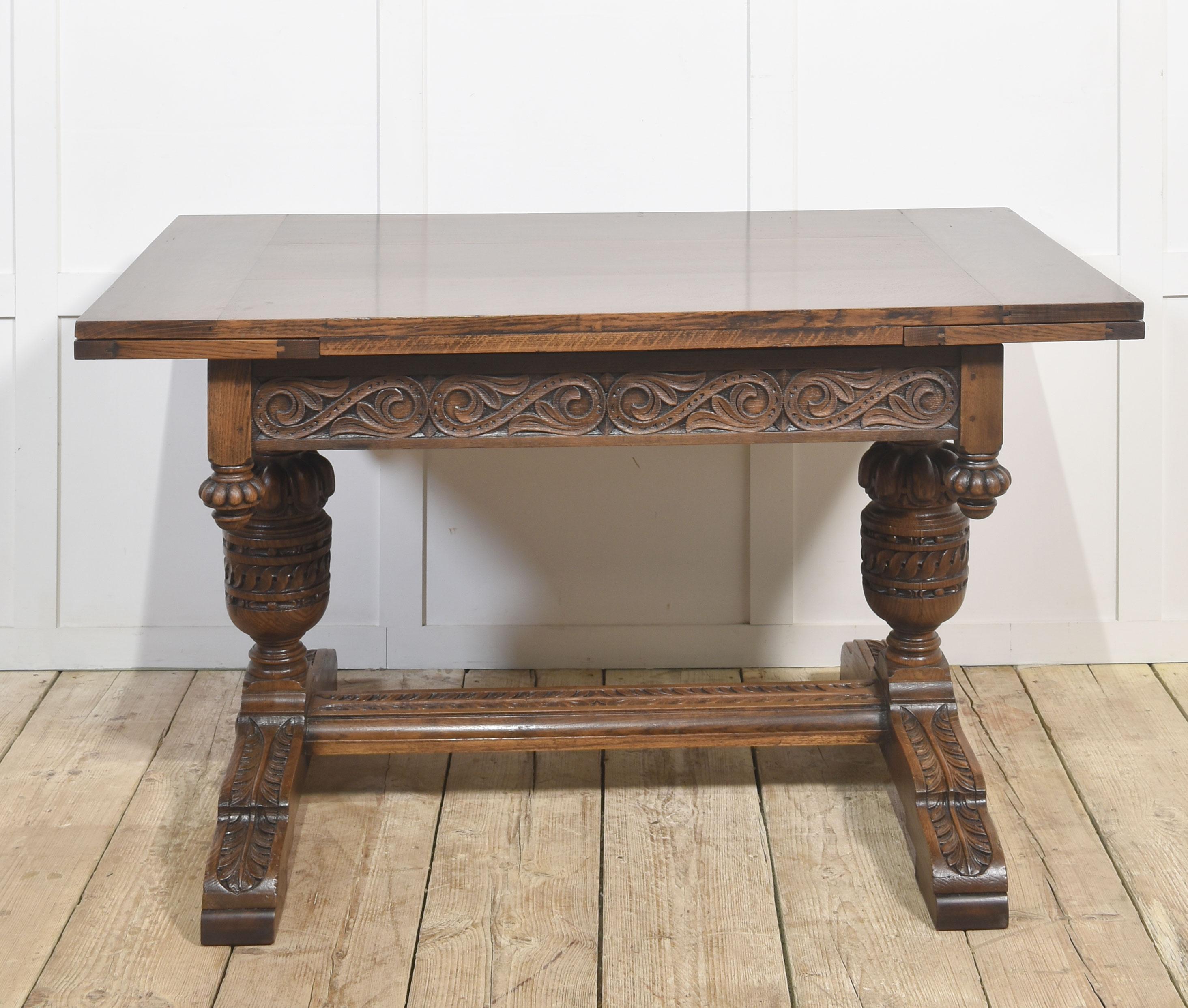 Mesa de refectorio de roble con cajones en venta 5