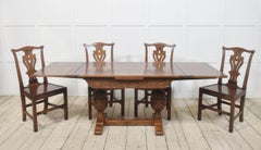 Oak draw leaf refectory table