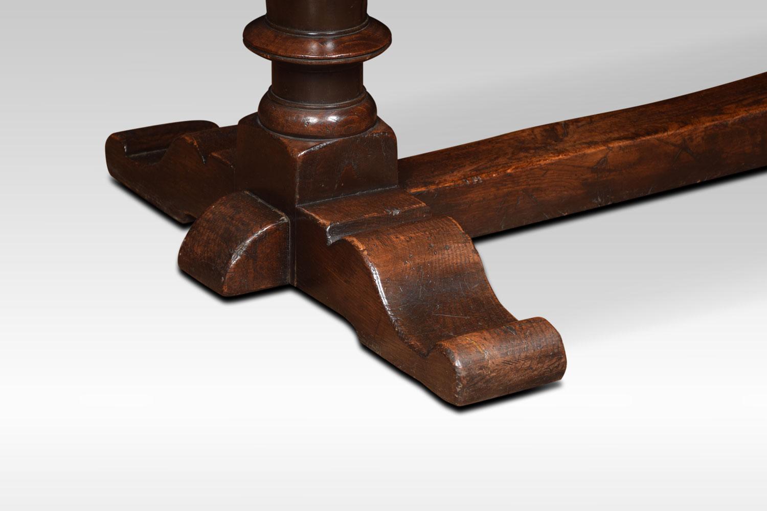 British Oak Draw Leaf Refectory Table