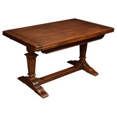 Antique Oak Draw-Leaf Refectory Table