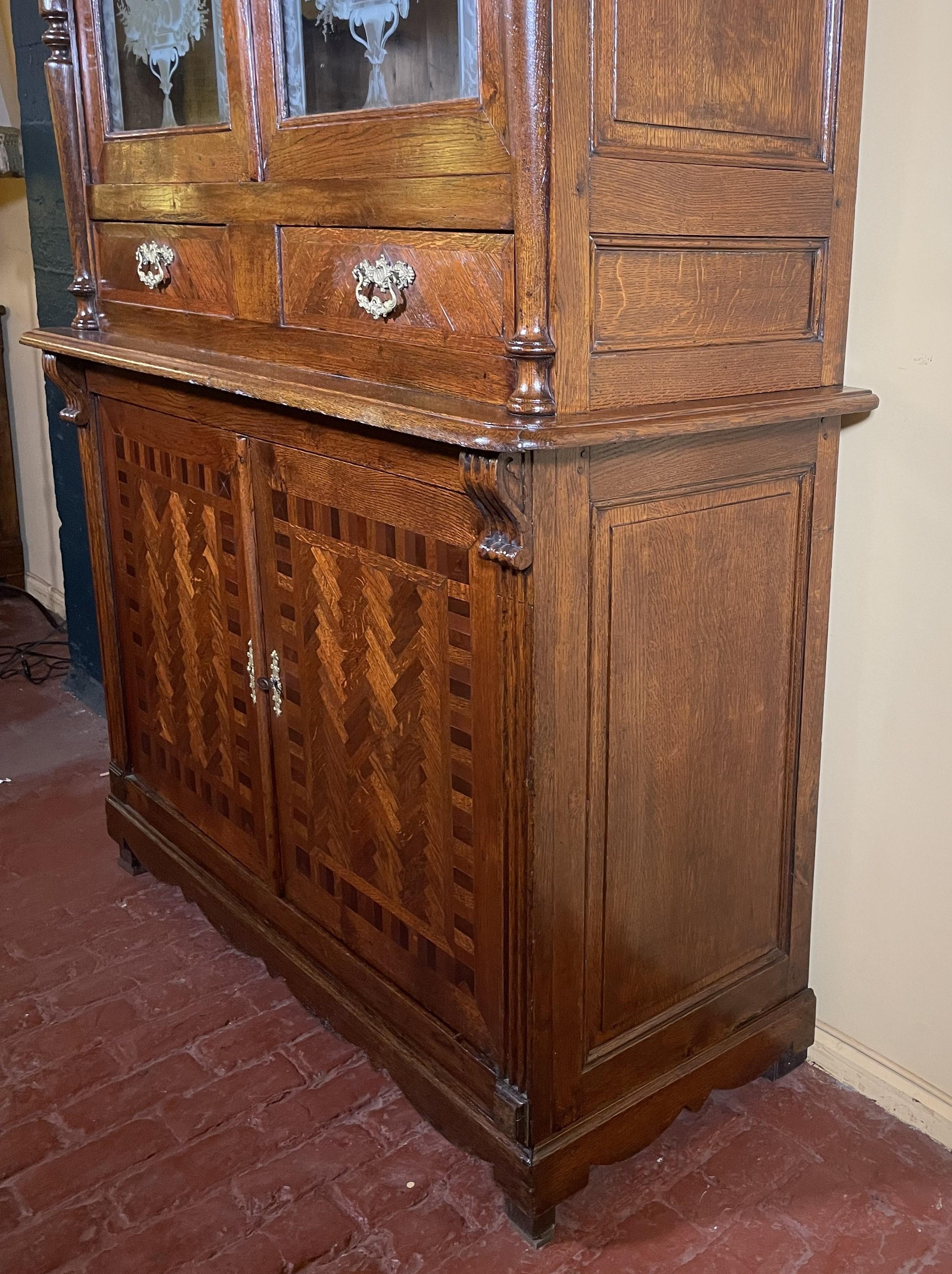 Oak Dresser Art Nouveau Period For Sale 6
