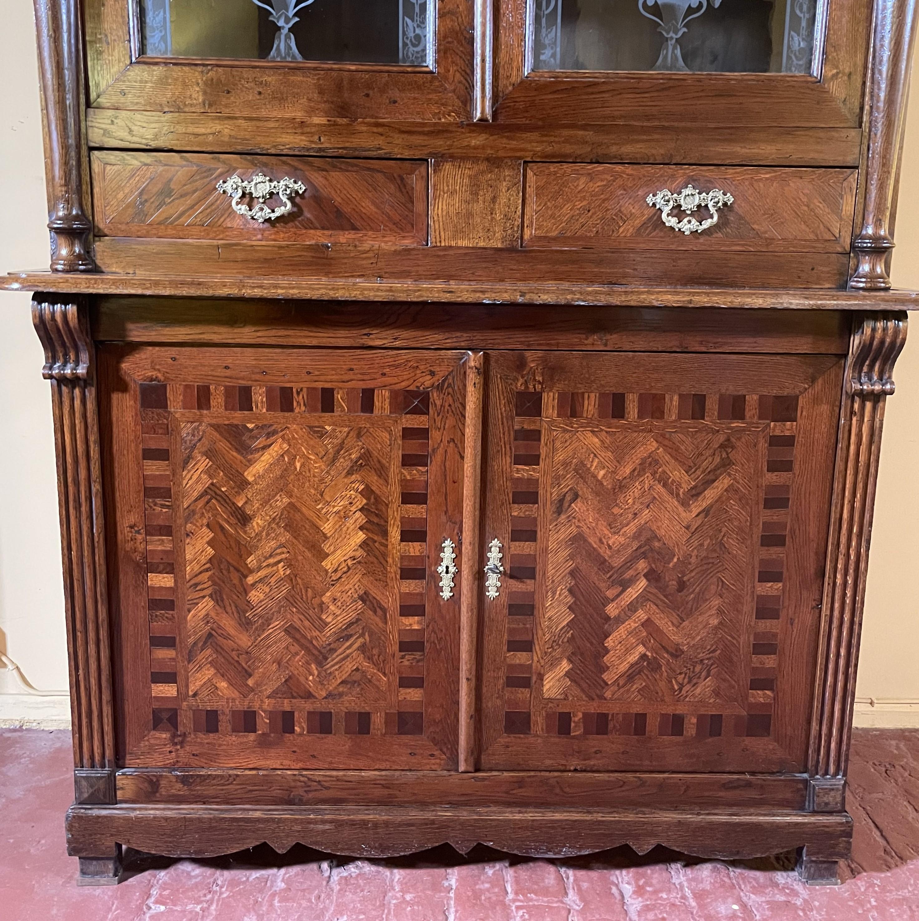Belgian Oak Dresser Art Nouveau Period For Sale