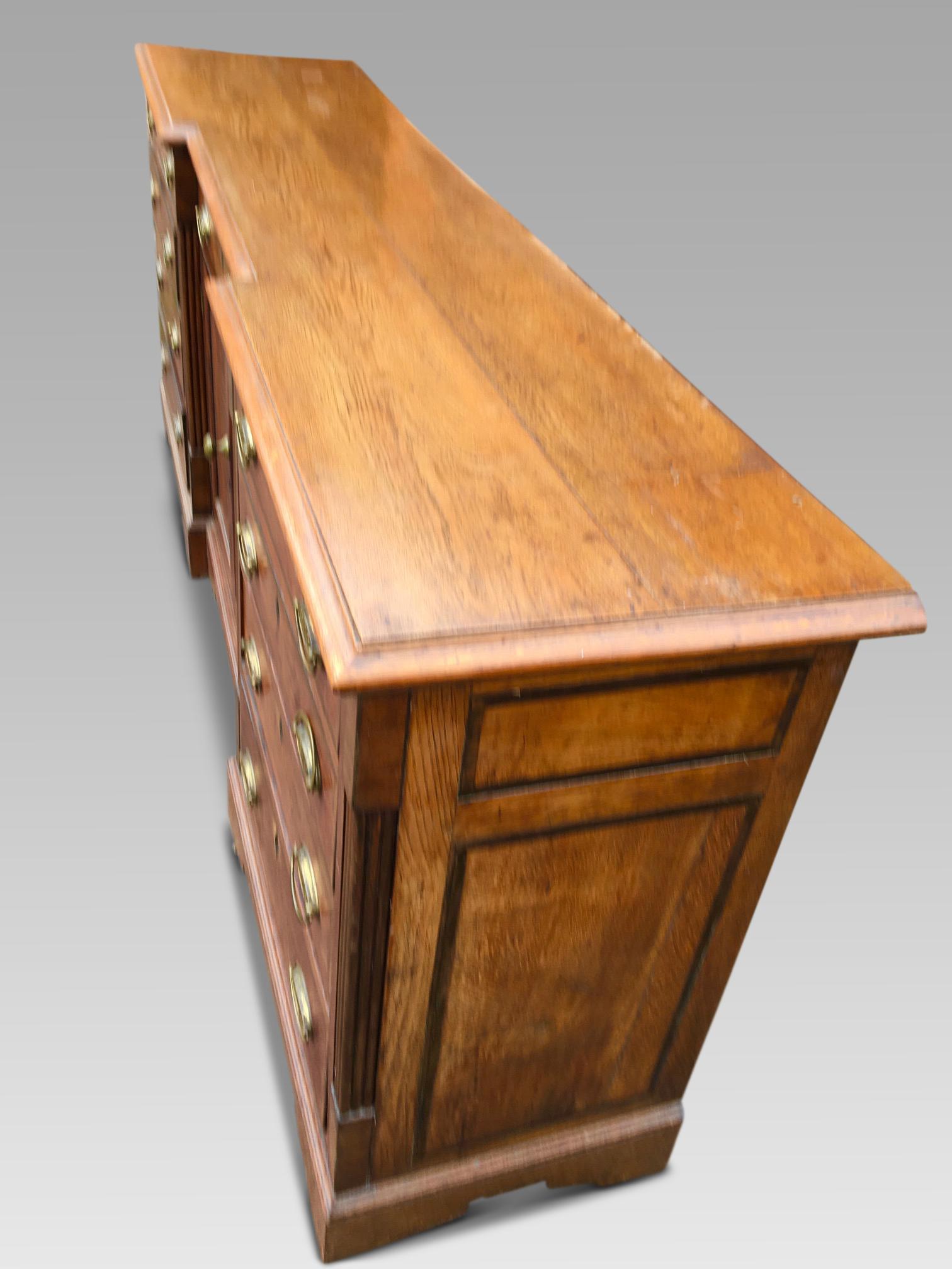 Hand-Crafted Oak Dresser Base, C 1820 English