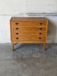 Oak Dresser with 4 Drawers Danish Mid-Century Modern 1960s