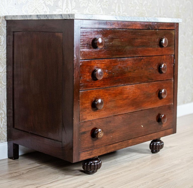 Oak Dresser with a Marble Top, circa 19181938 For Sale at 1stdibs