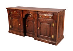Oak Dresser with Recessed Center