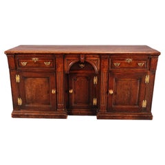 Oak Dresser with Recessed Center