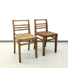 Oak Duckboard Chair Model 103 by René Gabriel, 1941