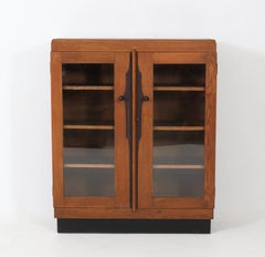 Oak Dutch Art Deco Amsterdam School Bookcase, 1920s