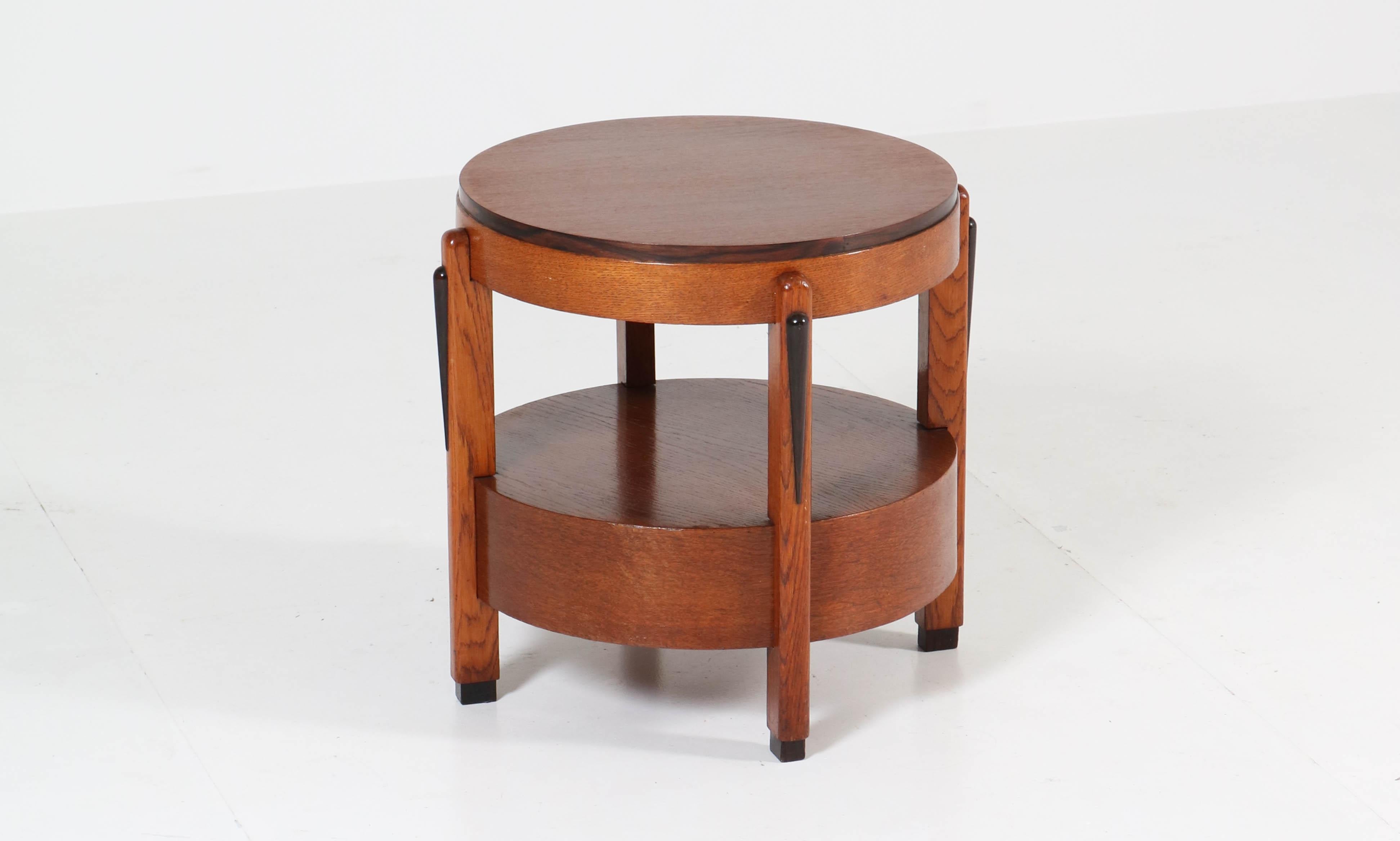 Oak Dutch Art Deco Amsterdam School Coffee Table, 1920s 3