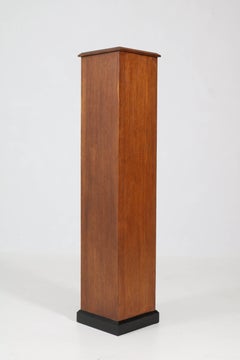 Oak Dutch Art Deco Haagse School Pedestal Table, 1920s