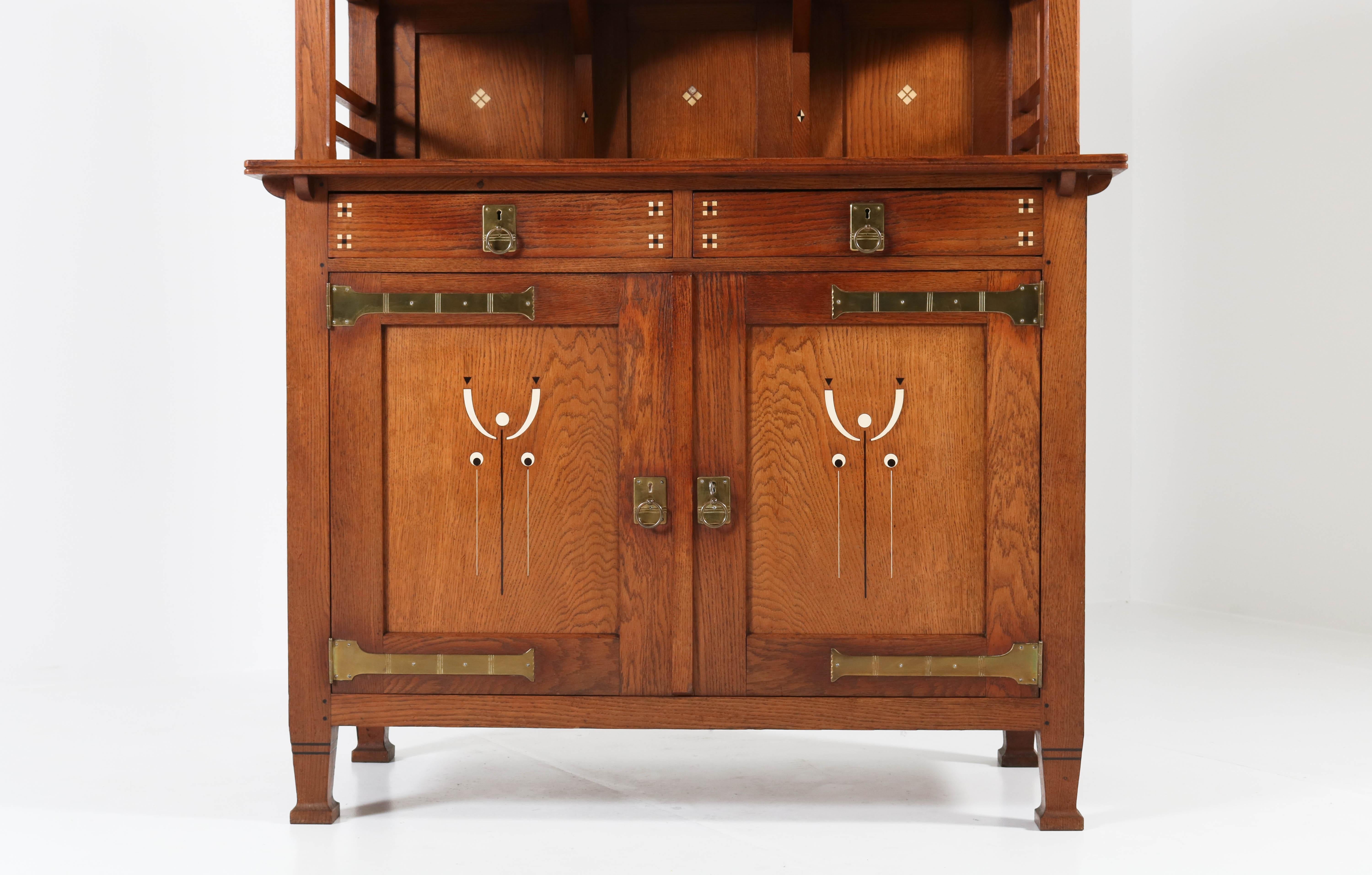 Oak Dutch Art Nouveau Arts & Crafts Sideboard by Onder den Sint-Maarten, 1900s 5