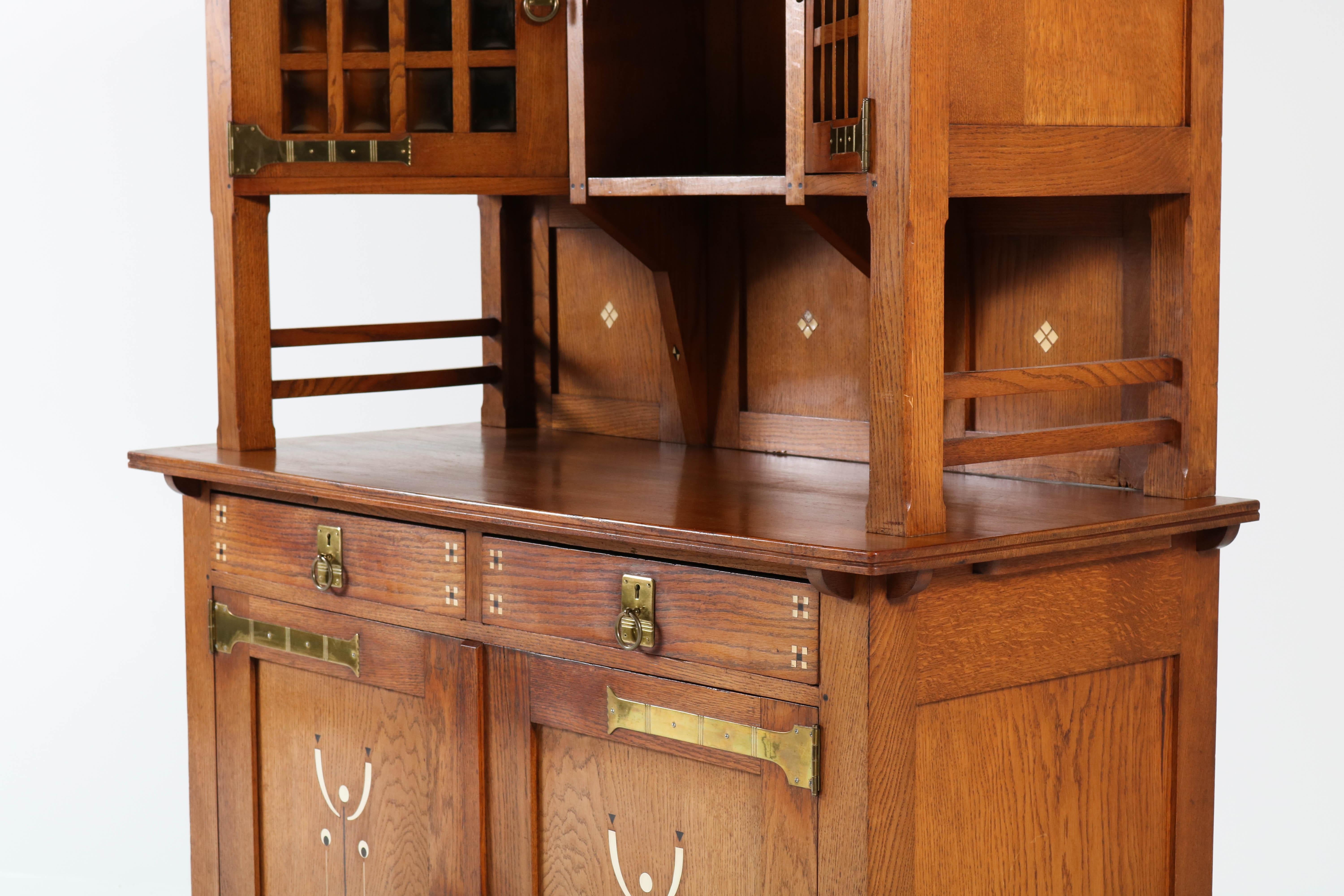 Oak Dutch Art Nouveau Arts & Crafts Sideboard by Onder den Sint-Maarten, 1900s 7