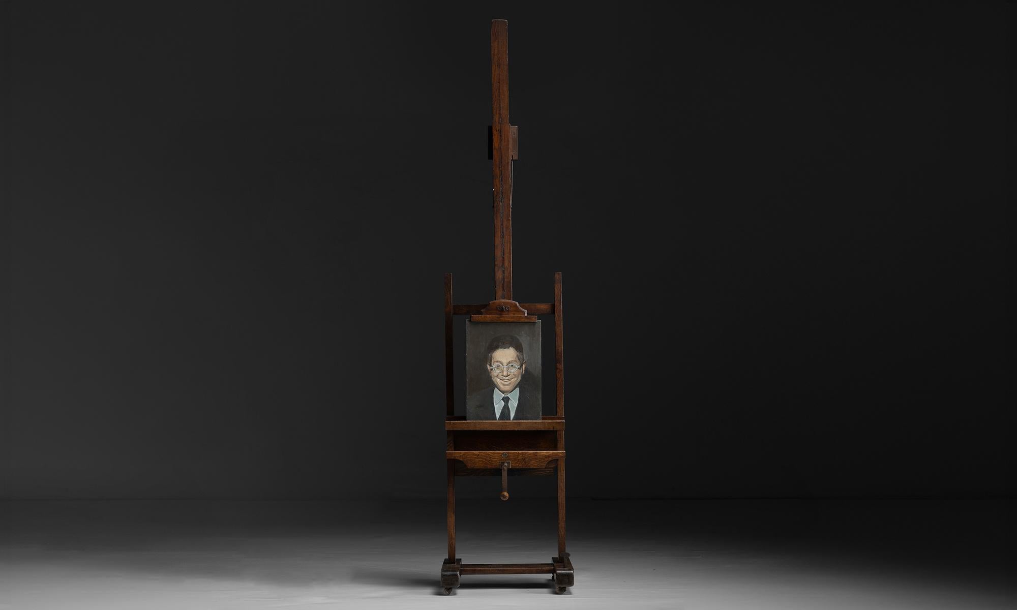 Oak Easel by Robinsons & Co

England circa 1920

Wooden easel on wheels with adjustable height. Oil painting by Goran Djurovic.

22.5”w x 21.5”d x 108”h

