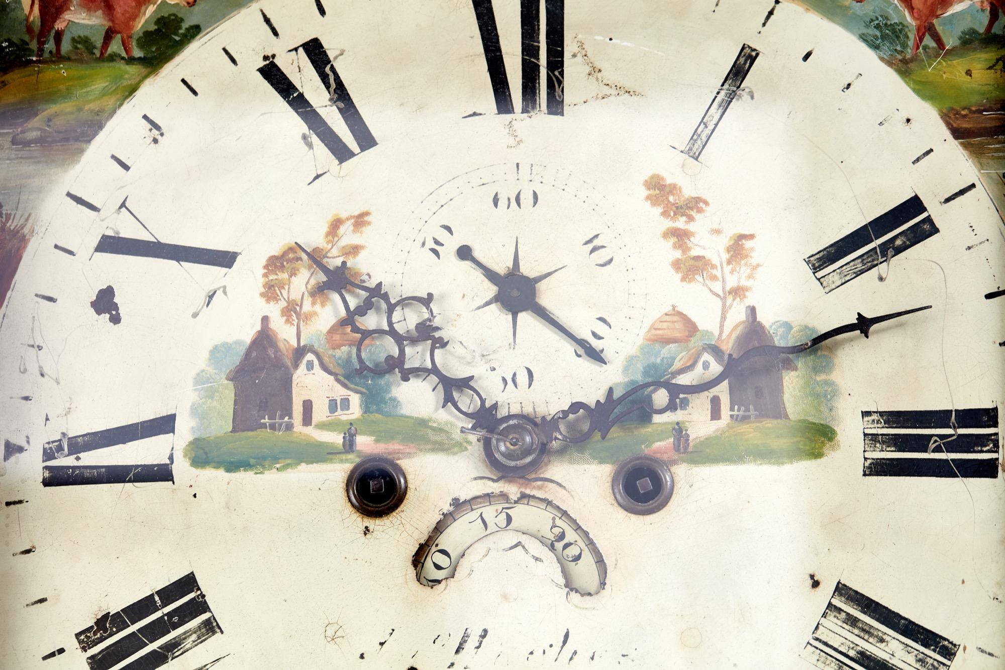 English Oak Eight Day Longcase Clock