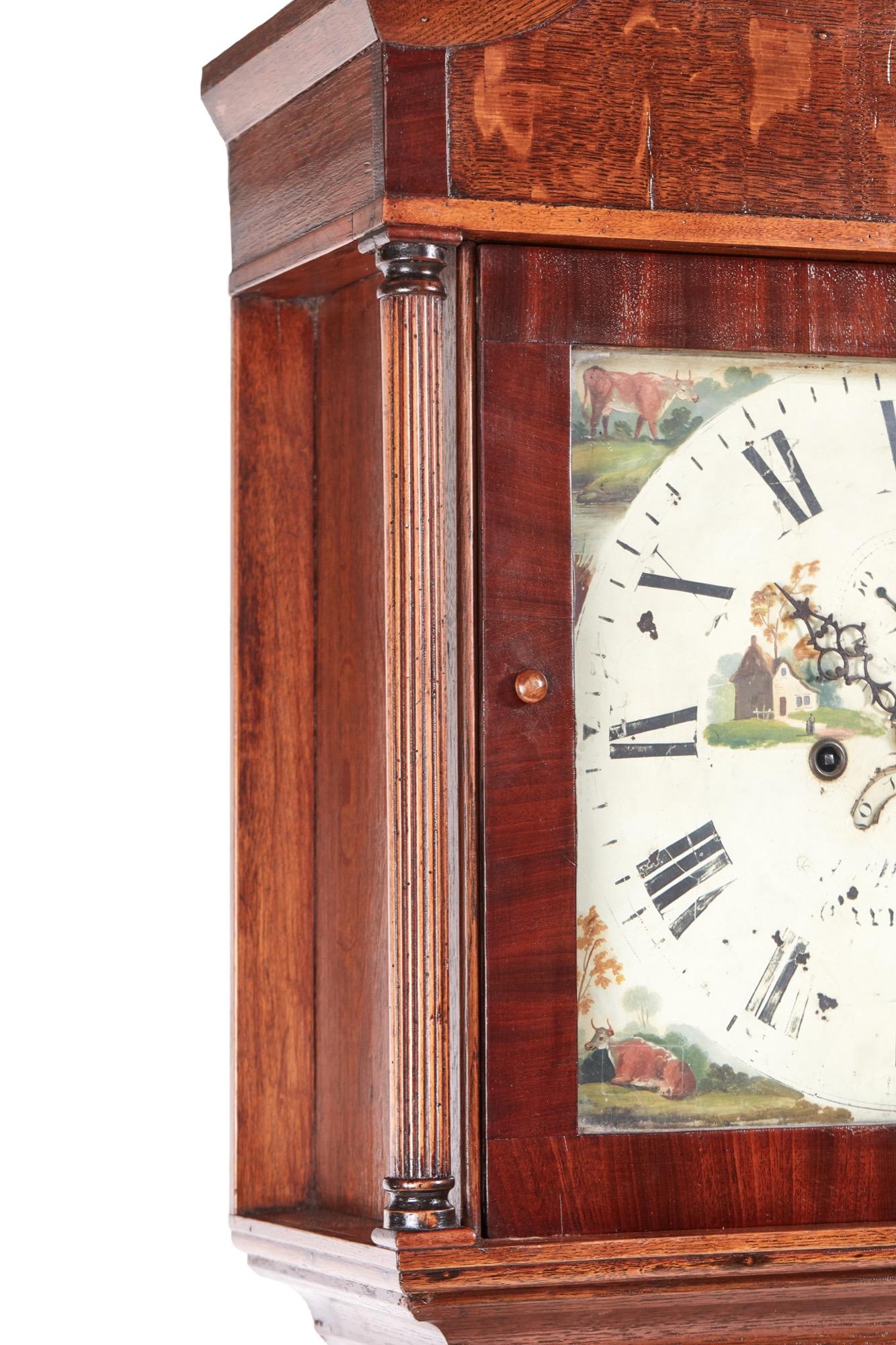 Oak Eight Day Longcase Clock 1