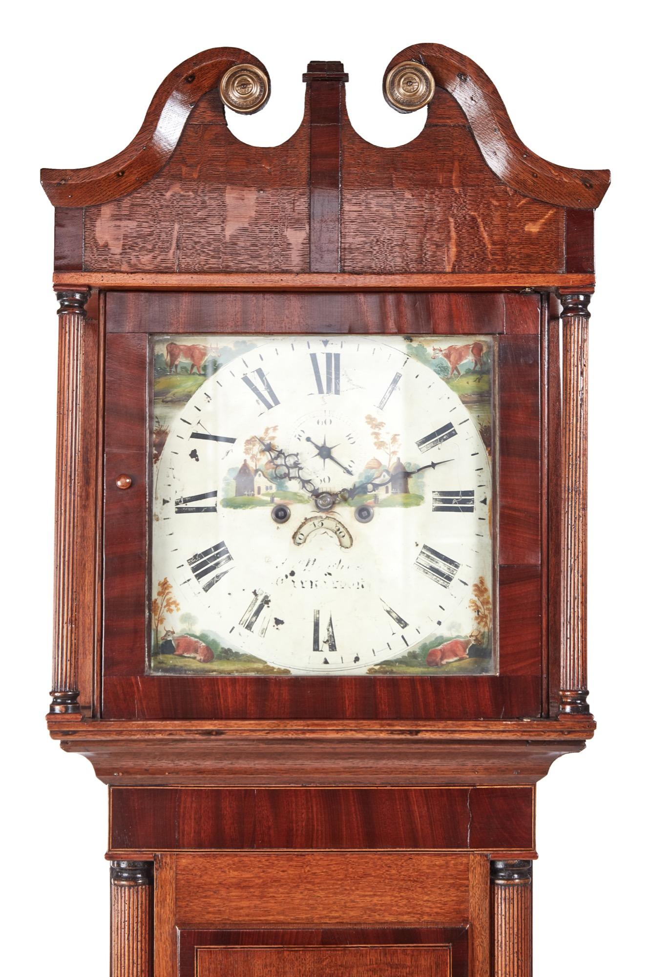 Oak Eight Day Longcase Clock 3