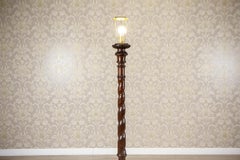 Elektrische Stehlampe aus Eiche, Anfang 20. Jahrhundert