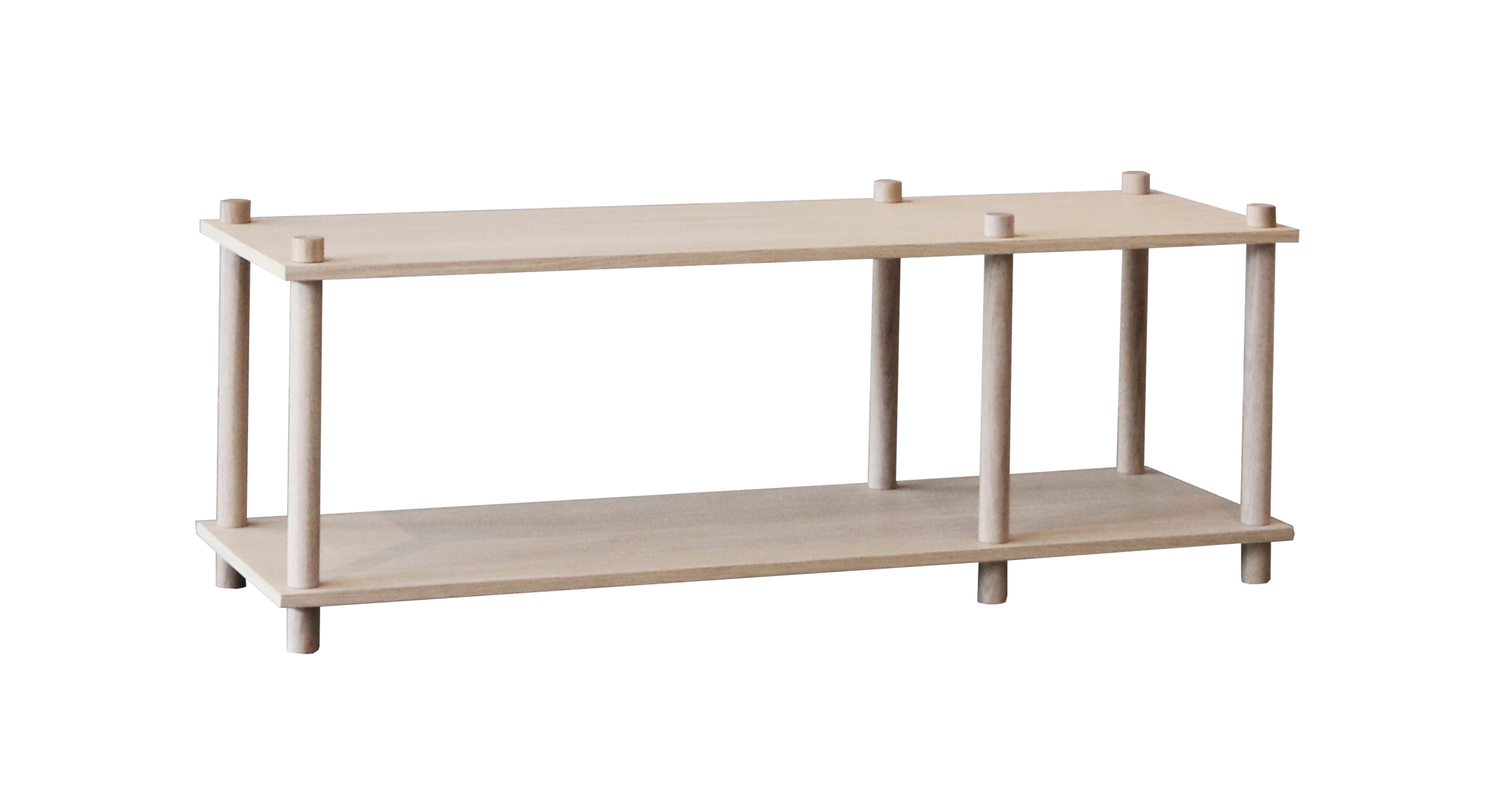 Oak elevate shelving I by Camilla Akersveen and Christopher Konings.
Materials: metal, oak.
Dimensions: D 40 x W 120 x H 44.3 cm
Available in matt lacquered oak or black oak. Different shelving sistems available.

Camilla Akersveen and