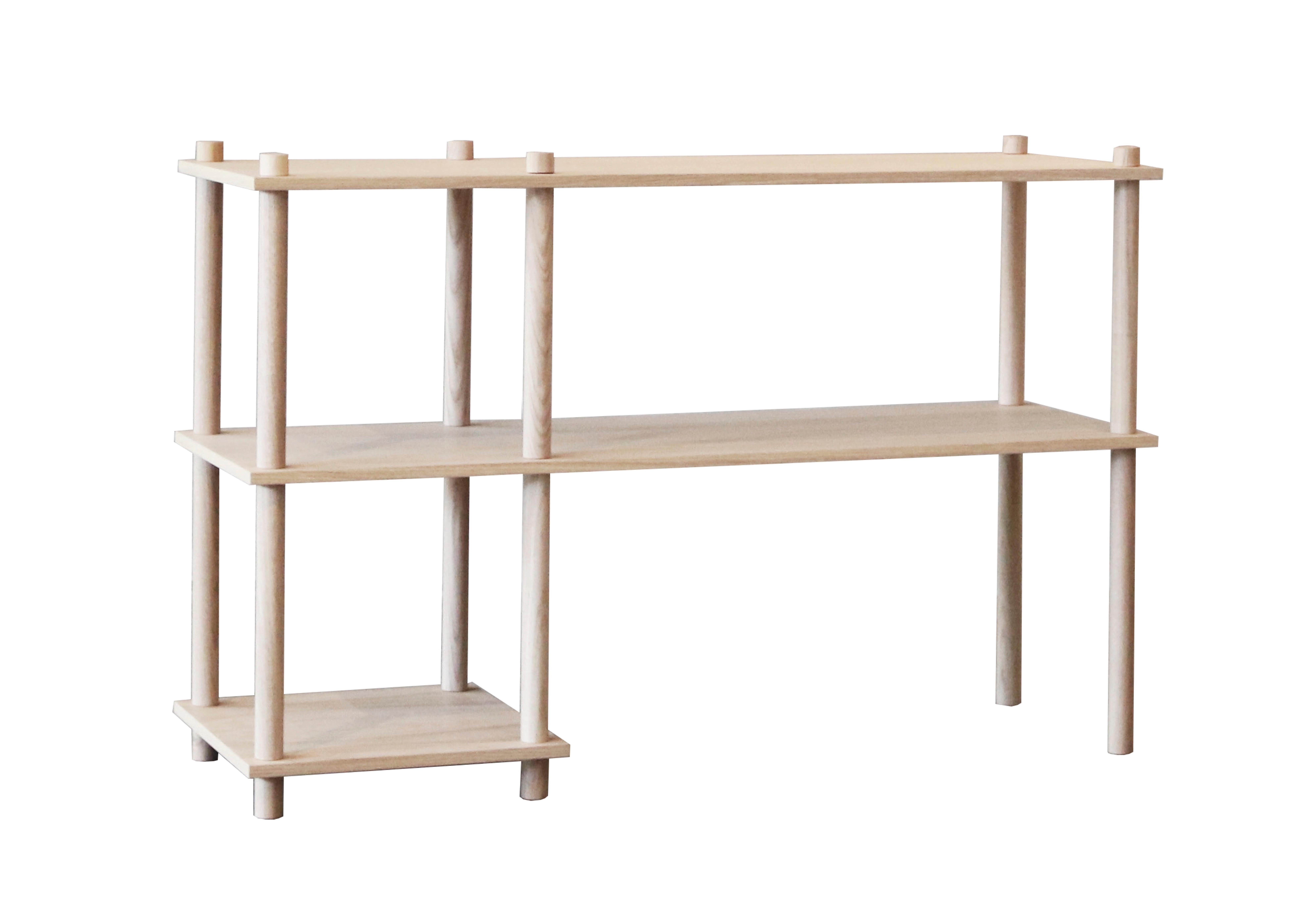 Oak elevate shelving II by Camilla Akersveen and Christopher Konings.
Materials: metal, oak.
Dimensions: D 40 x W 120 x H 78.7 cm.
Available in matt lacquered oak or black oak. Different shelving sistems available.

Camilla Akersveen and