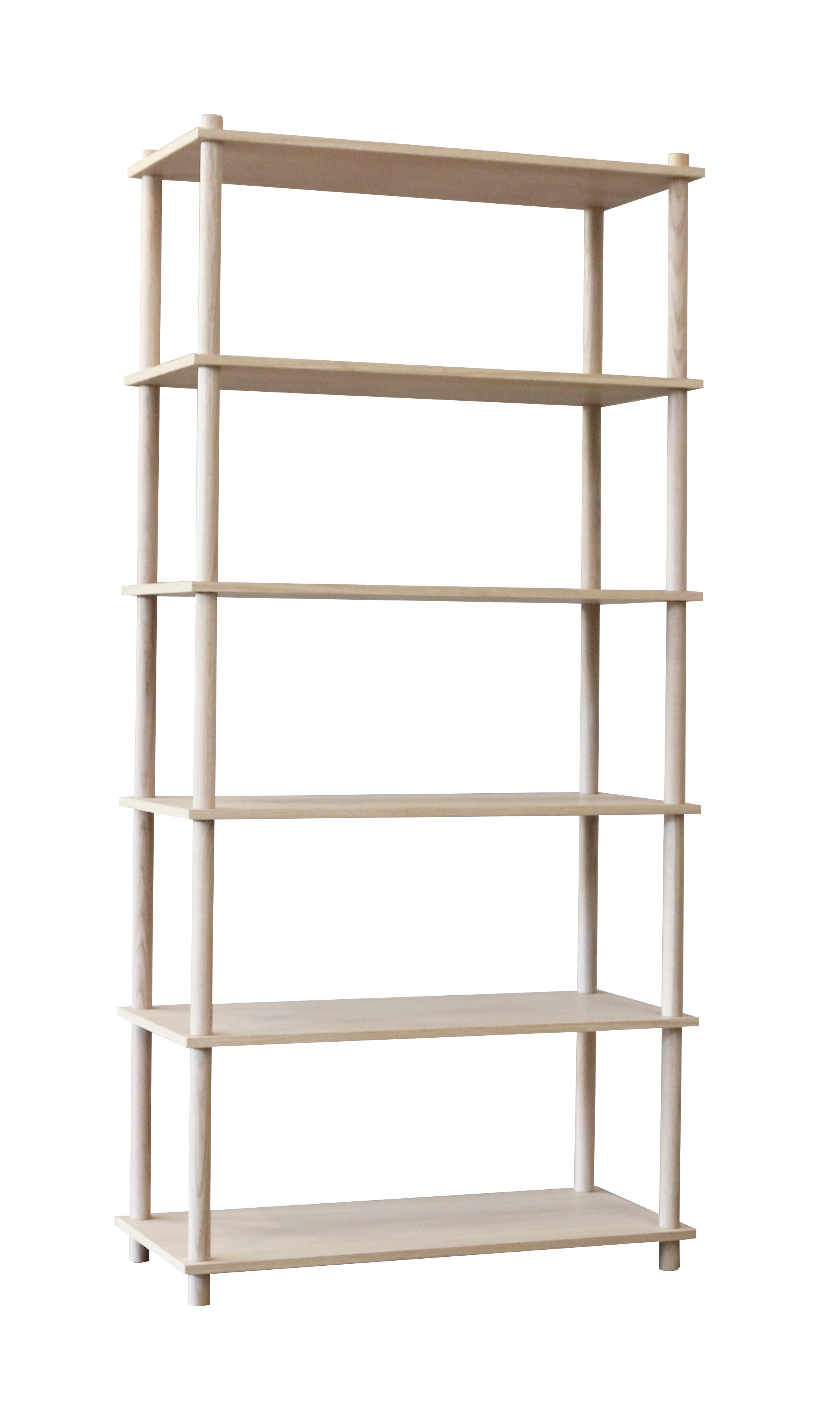 Eichenholzregal Elevate V von Camilla Akersveen und Christopher Konings
Materialien: Metall, Eiche.
Abmessungen: T 40 x B 86,8 x H 182,6 cm
Erhältlich in matt lackierter Eiche oder schwarzer Eiche. Verschiedene Regalsysteme verfügbar.

Camilla