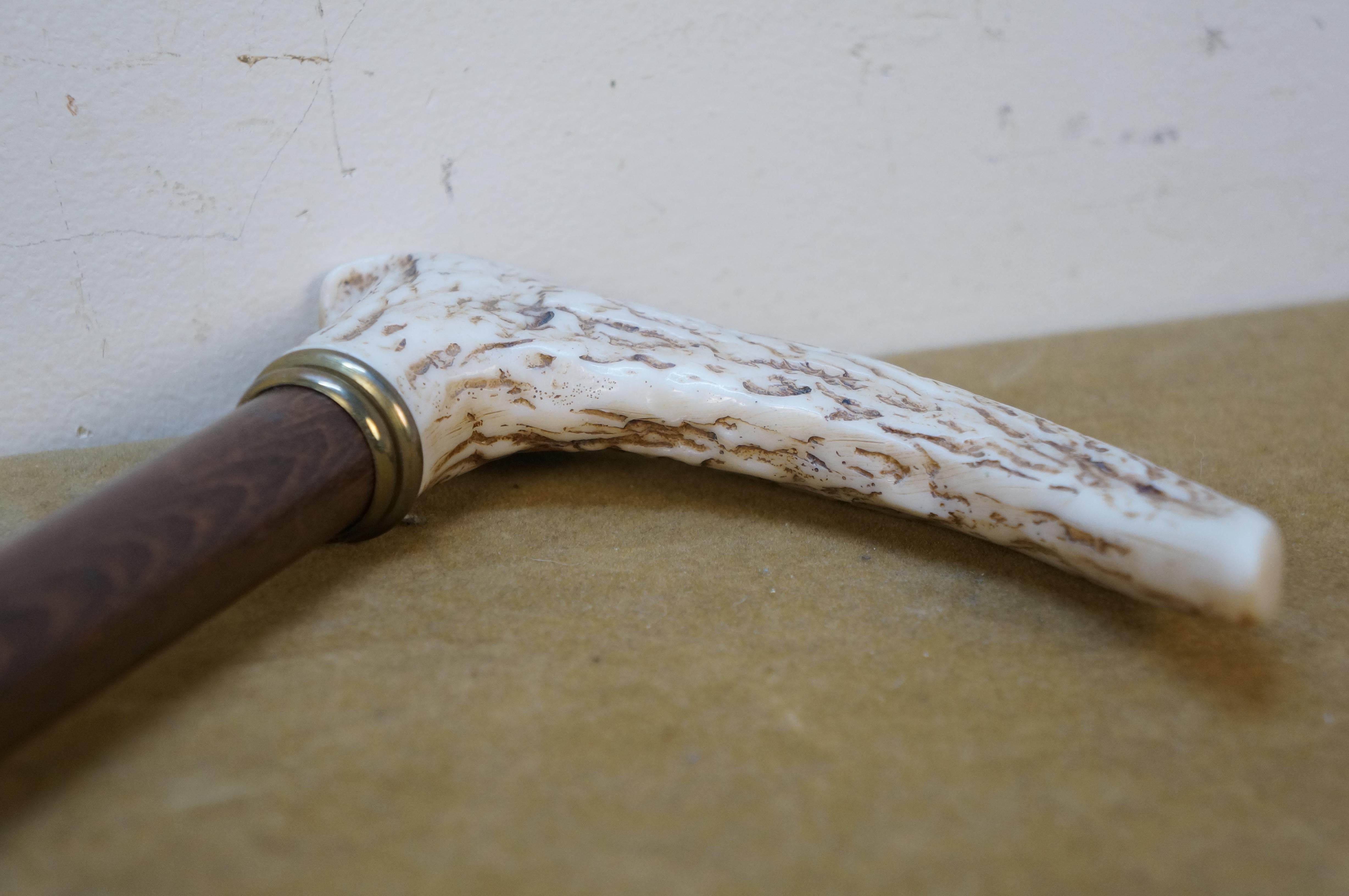 Chêne Elk Horn Antler Handle Walking Stick Cane Scottish Thistle 36