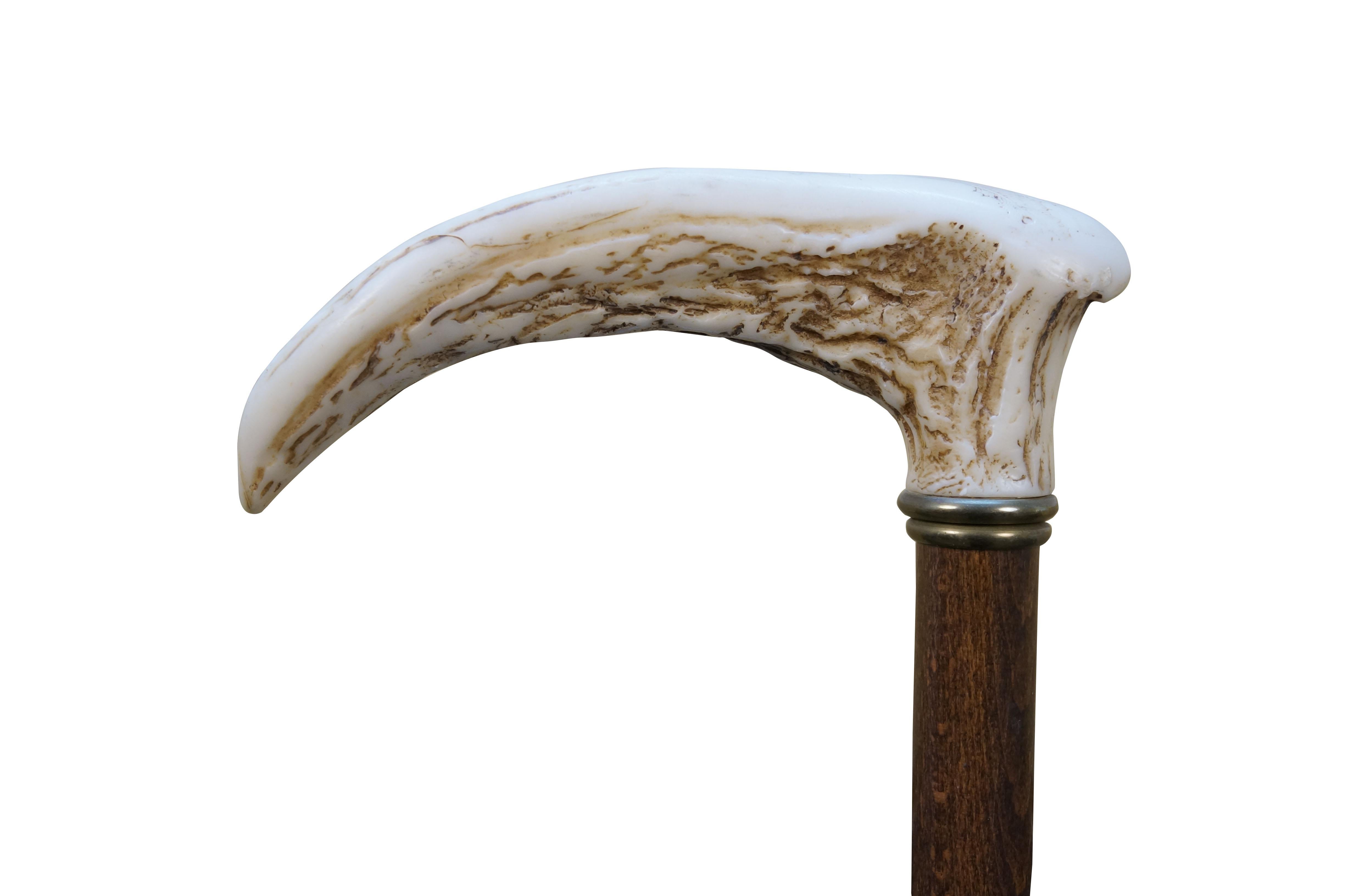 Chêne Elk Horn Antler Handle Walking Stick Cane Scottish Thistle 36