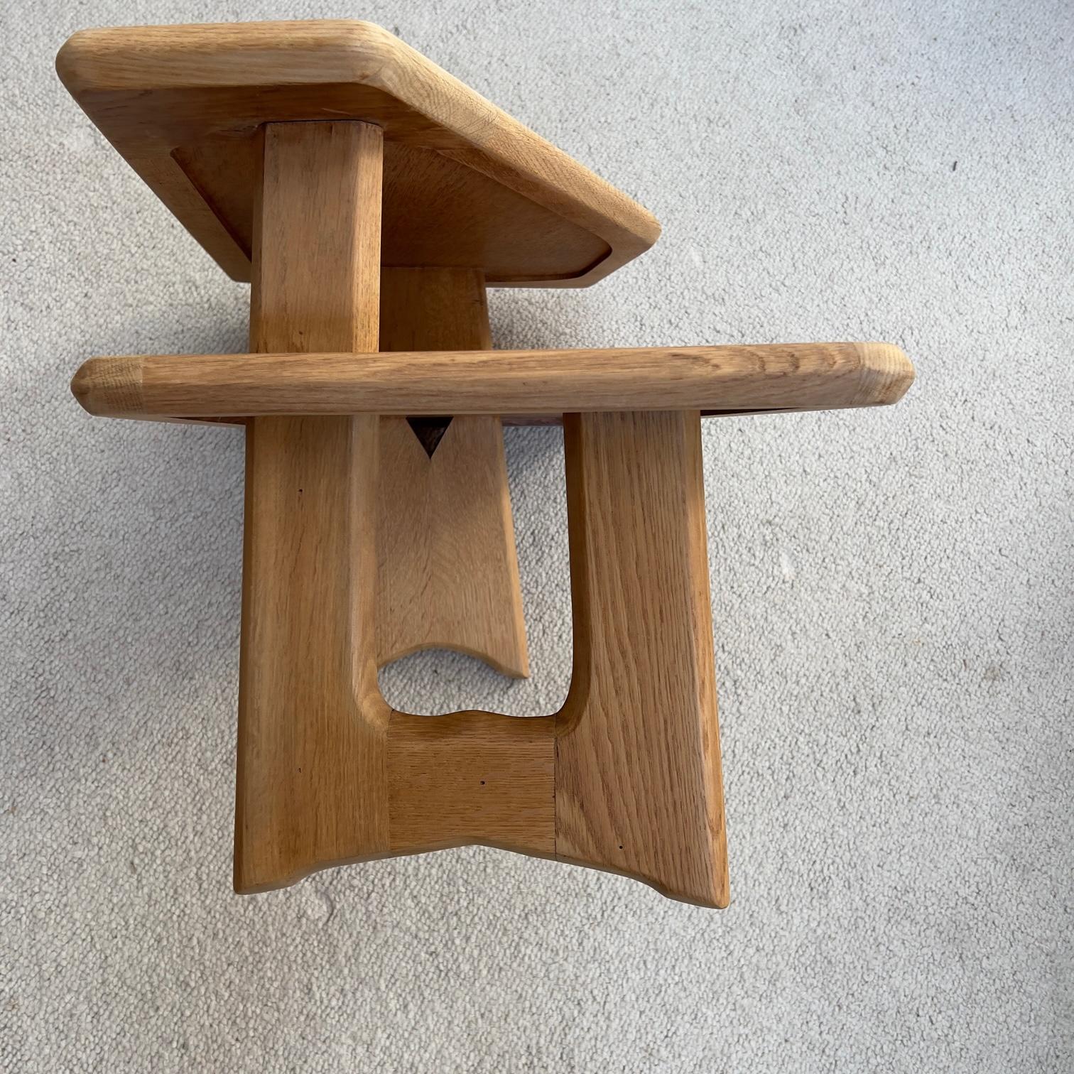 Oak End Table Guillerme et Chambron for Votre Maison circa 1960 4